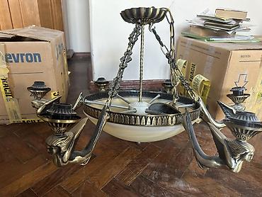 lustr ventilator: Çılçıraq, 7 lampa, Metal — 5