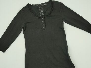 czarne bluzki z długim rękawem eleganckie: Bluzka Damska, 2XS, stan - Bardzo dobry