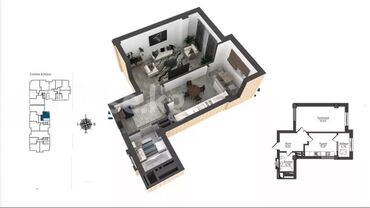 сити парк: 1 комната, 52 м², Элитка, 5 этаж, ПСО (под самоотделку)