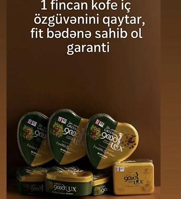 karnitin: Məhsul: Good Lux – yaşıl qəhvə və kapsullar Təsvir: - Premium Green — 1
