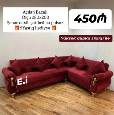 Çarpayılar: Künc divan, Bazalı, Vеlur parça, Şəhərdaxili pulsuz çatdırılma