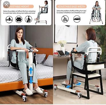 qan alma kuşetkası: Pasiyent köçürmə və sanitar kreslosu – çoxfunksiyalı mobil lift - — 4