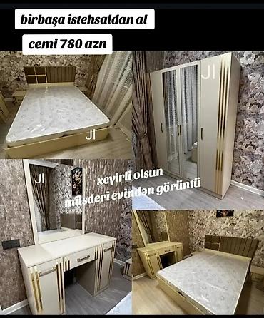 Yataq otağı mebel dəsti Komplekt tərkibi: - İki nəfərlik çarpayı
