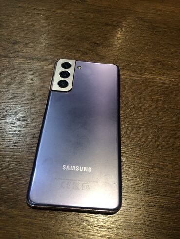 a 50 telefon: Samsung Galaxy S21 5G, 128 GB, rəng - Bənövşəyi, Sensor, Barmaq izi, Simsiz şarj