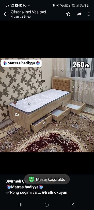 *Siyirməli Çarpayi 260AZN💥* *🎁Matras hədiyyə🎁* ✔️Rəng seçimi var