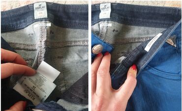 Farmerke: Replay skinny jeans waxed, voskirane farmerke, original. Plava boja — 4