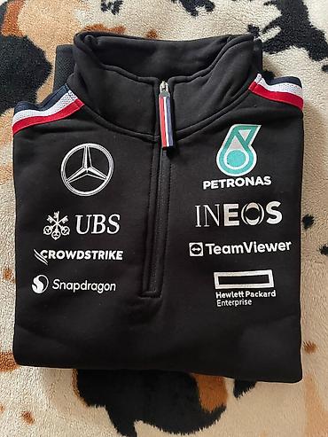 sweatshirt: Premium Mercedes-AMG Petronas Formula 1 komandasının qara rəngli — 6