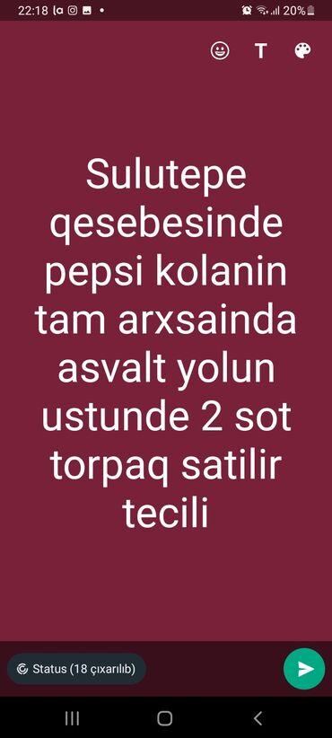 20 sot torpaq sahəsi satıram: 2 sot, Mülkiyyətçi, Müqavilə