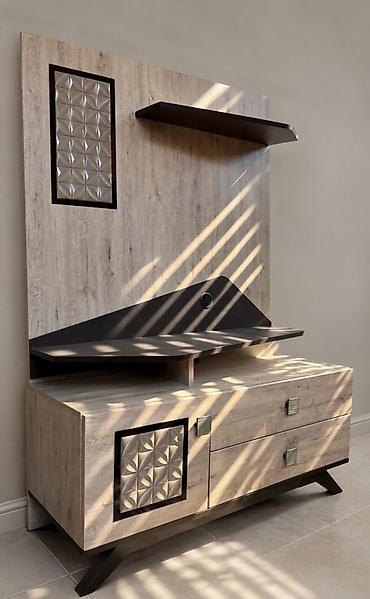 ikea mebel: TV stendi və media konsol dəsti - Material: ağac teksturalı laminat + — 1
