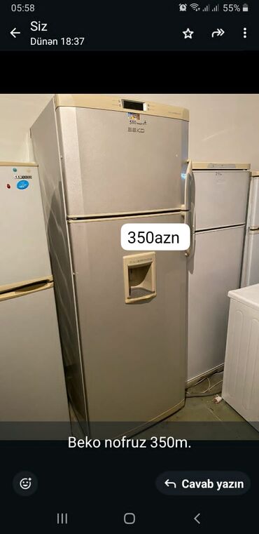 Paltaryuyan maşınlar: İşlənmiş 2 qapılı Arcelik Soyuducu Satılır, rəng - Gümüşü
