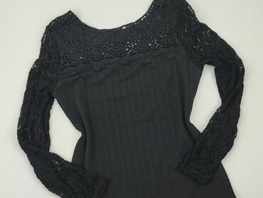 czarne bluzki w serek: Blouse, M (EU 38), condition - Very good