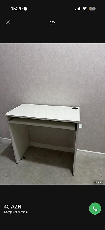 Ofis masaları: İşlənmiş, İşçi üçün, Dördbucaq masa — 1