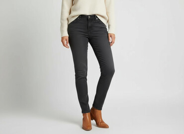 czarne jeansy straight: Jeanswear, Jeansy damskie, rozmiar L