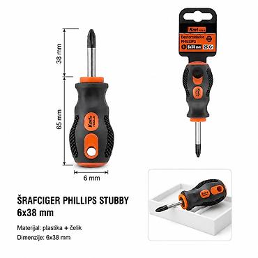 KMT Odvijač sa ručkom za masažu 2308942 Kompaktni PHILLIPS „stubby”