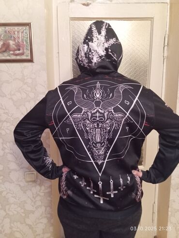 Рубашки: Мужская толстовка, Hermes, XL, цвет - Черный