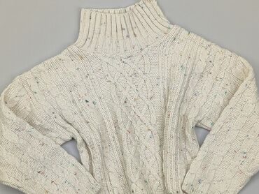 biały sweterek z perełkami: Sweterek, 1.5-2 lat, 86-92 cm, stan - Dobry