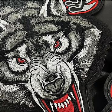 moto godekce: Məhsul: “Lone Wolf – No Club” böyük arxa çapma (nakışlı paça) - — 2