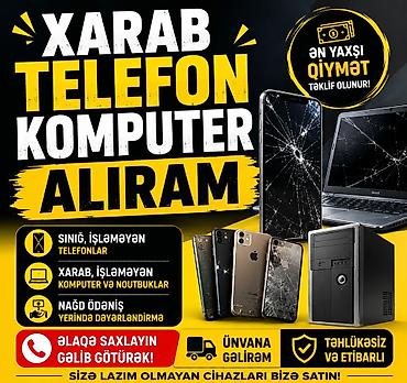 kredit nar nomreler: Xarab telefon və kompüter alışı xidməti - Sınıq, işləməyən — 1