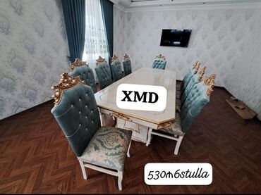 Masa və oturacaq dəstləri: Qonaq otağı üçün, Yeni, Açılmayan, Oval masa, 6 stul -da lalafo.az — 4 Masa və oturacaq dəstləri: Qonaq otağı üçün, Yeni, Açılmayan, Oval masa, 6 stul — 4