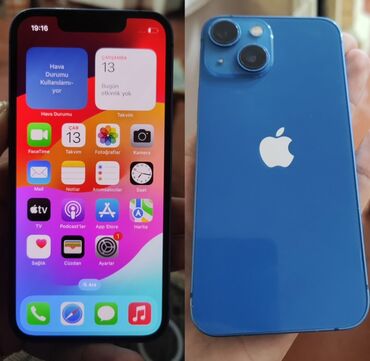 2 ci el noutbuklar: IPhone 13 mini, 128 GB, Mavi, Face ID, Simsiz şarj, Zəmanət