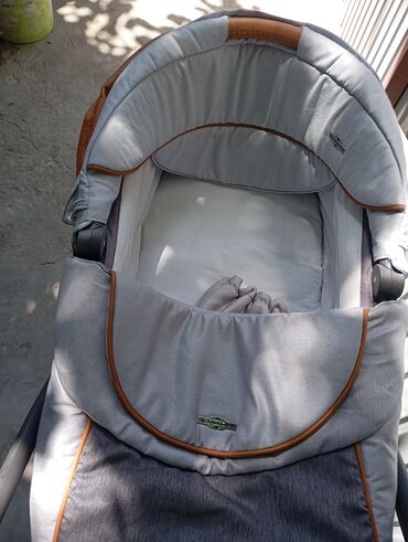 Коляски: Коляска, цвет - Серебристый, Б/у — 13