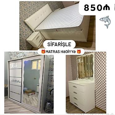 mebel ruckaları: Yataq otağı dəsti – sifarişlə Qiymət: 850 ₼ Matras hədiyyə Dəst — 1