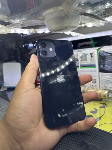 дешевые телефоны айфон: IPhone 12, 64 ГБ, Black Titanium, Защитное стекло, Чехол, Кабель, 77 %