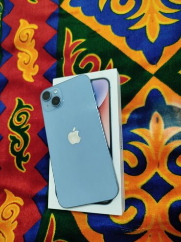 Apple iPhone: IPhone 14 Plus, Б/у, 128 ГБ, Blue Titanium, Зарядное устройство, Защитное стекло, Кабель, 84 %