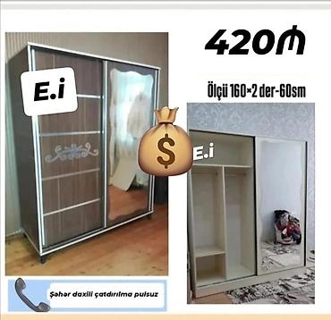 sumqayitda dolablar: Yeni, 2 qapılı, Güzgülü, Qəhvəyi, Kupe, Düz dolab — 1