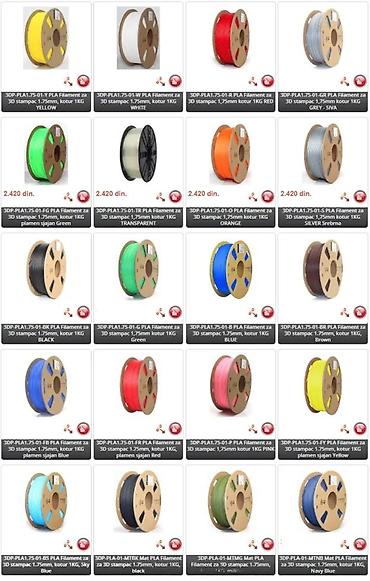 Reklamiranje, štampanje: PLA filament za 3D štampače – 1.75 mm, kalem 1 kg - Materijal: PLA — 2