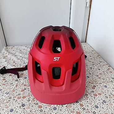 kaska velosiped: Məhsul: Rockrider ST dağ velosiped kaskı - Rəng: qırmızı — 2