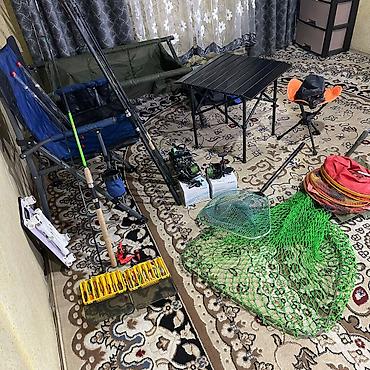 Охота и рыбалка: Набор для рыбалки и кемпинга — полный комплект с удилищами, катушками — 8