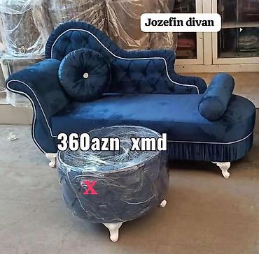 jozefin divan: Jozefin divan – klassik xəttlər və zərif dizayn. - Rəng: Tünd mavi - — 1