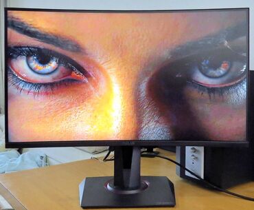 Monitori: Asus Tuf Gaming VG27VQ Zakrivljen Monitor je u originalnom fabričkom — 3