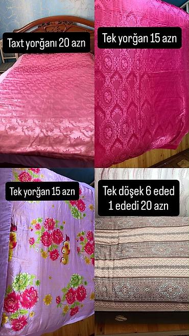 atlas parca: Yataq tekstili satılır: - Taxt yorğanı – 20 AZN. Şərab-çəhrayı rəng — 1