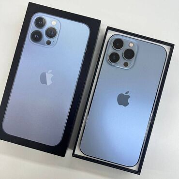 Apple iPhone: IPhone 13 Pro, Новый, 128 ГБ, Sierra Blue, Зарядное устройство, Защитное стекло, Коробка, 85 %