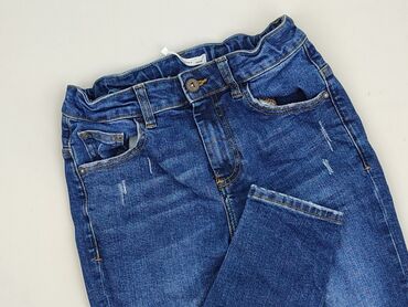 spodnie z zamkiem w kroku: Jeans, Reserved, 12 years, 152, condition - Perfect