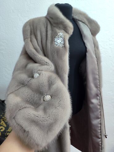 шикарные вечерние платья для полных: Шуба, Норка, Узун модель, Кытай, M