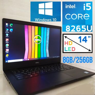ноутбук талас: Ноутбук, Dell, 8 ГБ ОЗУ, Intel Core i5, 14 ", Б/у, Для несложных задач, память SSD