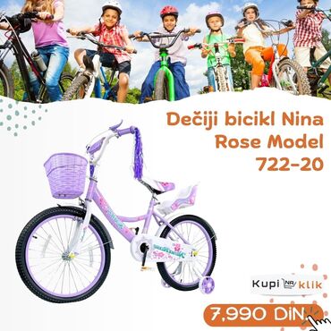 Dečiji bicikli: Dečiji bicikl Nina Rose – Model 722 - Veličine točkova: 14, 16 i 20 na lalafo.rs — 4 Dečiji bicikli: Dečiji bicikl Nina Rose – Model 722 - Veličine točkova: 14, 16 i 20 — 4