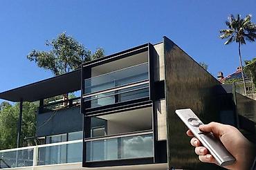 balkon penceresi: Avtomatik şüşə balkon və teras sistemləri - Uzaqdan idarəetmə ilə — 1