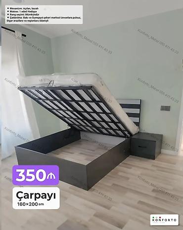 Çarpayı – 160×200 sm - Mexanizm: açılan, bazalı (yuxarı qaldırıla lalafo.az -da Çarpayı – 160×200 sm - Mexanizm: açılan, bazalı (yuxarı qaldırıla