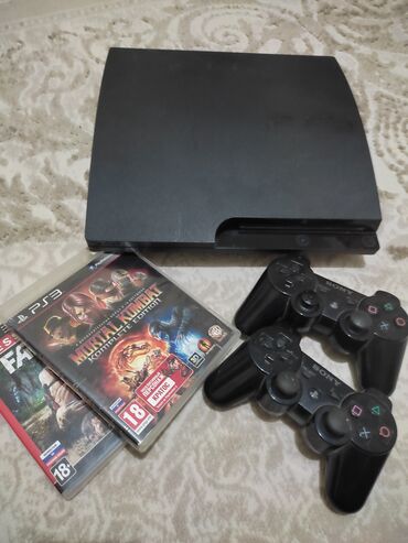 плейстейшен 2: Игровая приставка Sony PlayStation 3 (модель Slim) с комплектом