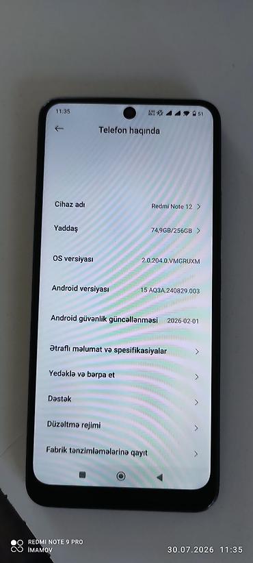 redmi note 8 batareya qiyməti: Redmi Note 12, 256 GB, rəng - Qara, Barmaq izi — 2
