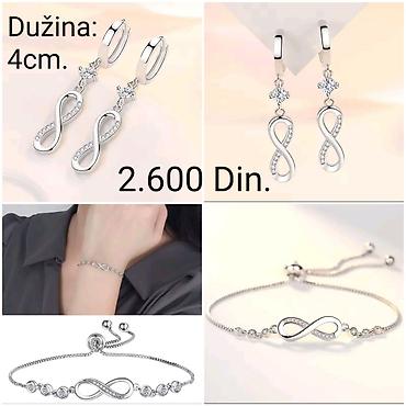 cena sata: Posrebreni set nakita sa žigom S925 od hirurskog čelika Motiv — 4