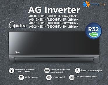 Məişət texnikası: Midea markasinin AG seriyasi qara renginverter texnologiyali split — 1