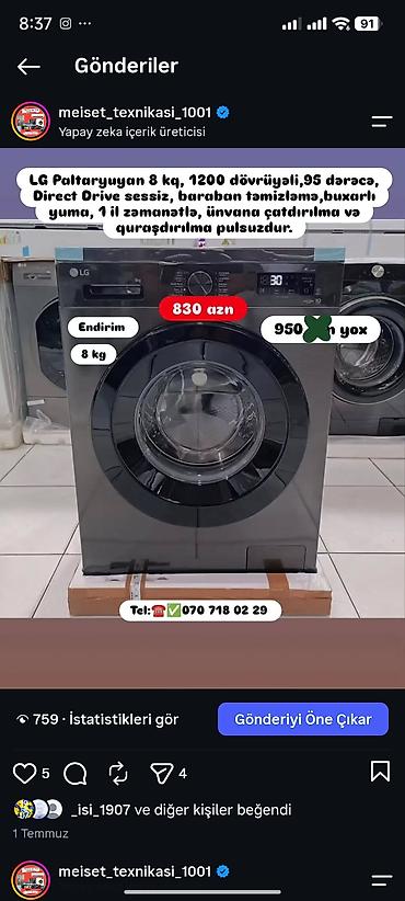 sok masini: Paltaryuyan maşın 6 kq, Yeni, Pulsuz çatdırılma — 9
