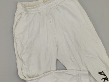 beżowe spodnie materiałowe: Sweatpants, Bershka, S (EU 36), condition - Fair