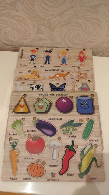 Oyuncaqlar: Taxta puzzle, öyrədici oyuncaq.Yenidiler,sondakilarda 1-2 si — 4