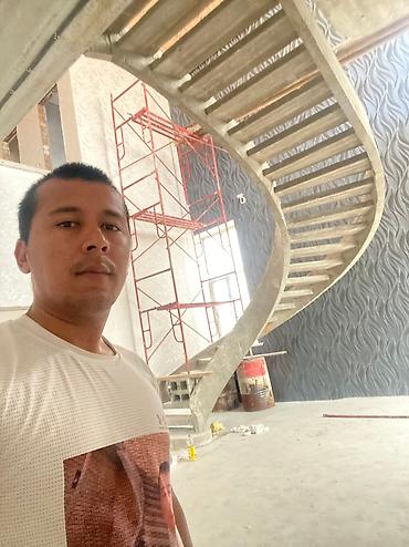 камне драбилка: Изготовление на бетонный лестница голубой слоеная проектная Кыргыстана — 8